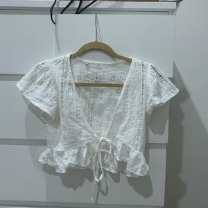 White front tye shirt